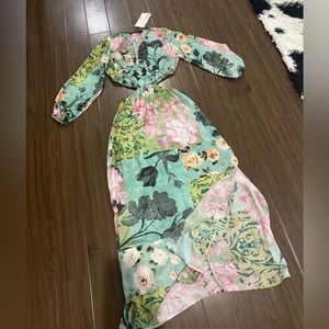 Zara cut out floral prints dress